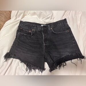 Agolde Parker long black shorts